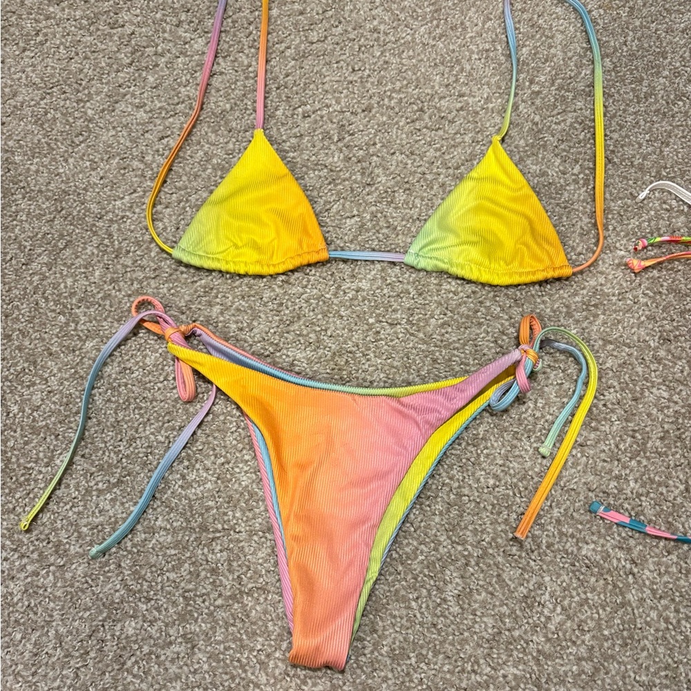 Colorful Tie-Dye Bikini Set